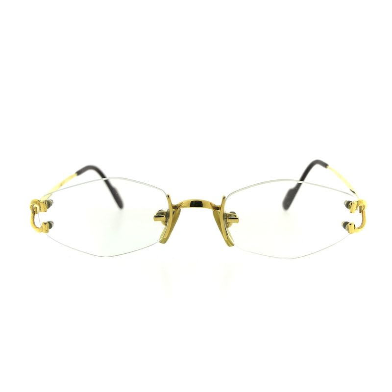 Image 1 of Vintage Cartier glasses with clear glass; Vermeil; 18-130