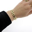 Image 3 of Gold Bismarck link bracelet