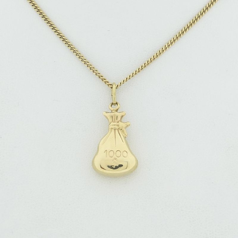 Image 5 of Gold pendant of a money bag