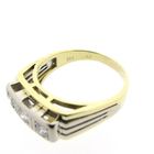 Image 8 of Two-tone gold men's ring with 0.3 ct diamond.