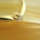 Image 6 of Gold solitaire ring with diamond 0.03 ct.