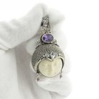 Image 7 of Silver pendant with the face of a sleeping moon