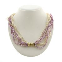 Pearl (baroque) necklace with gold decorative clasp | 52 cm