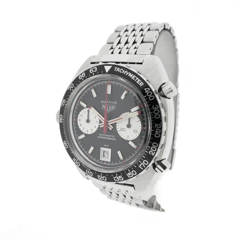 Image 2 of Heuer Autavia 1163; Vintage chronograph men's watch
