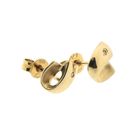 Image 4 of Gold stud earrings with diamond; 0.01 ct.