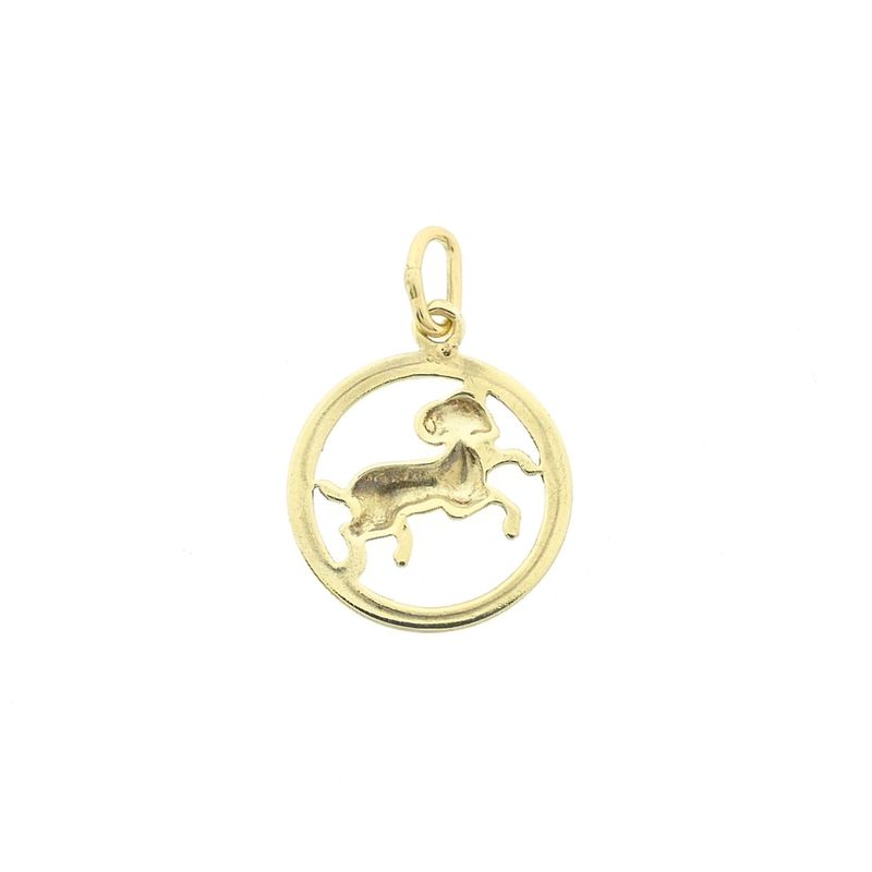 Image 5 of Gold zodiac sign pendant; Aries