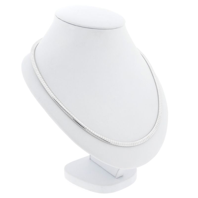 Image 2 of White gold Omega link necklace