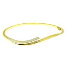 Image 1 of Two-tone gold bangle with 0.05 ct. diamond | Ø 61 mm