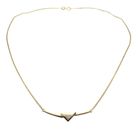 Image 5 of Gold necklace with a fixed pendant and zirconia | 41.5 cm
