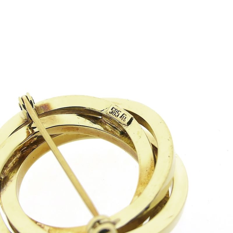 Image 5 of Vintage gold dynamic brooch