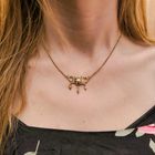 Image 4 of Gold jasseron link chain with fixed pendant