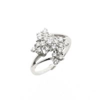 White gold entourage ring with diamond | 0.84 ct.