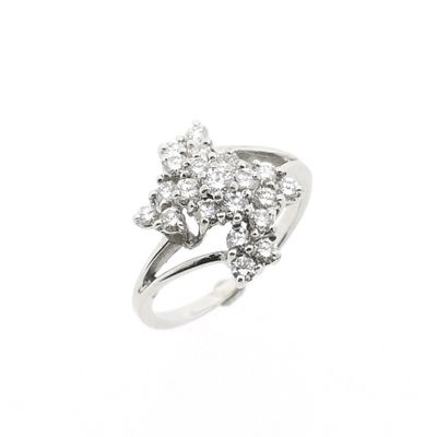 Image 1 of White gold entourage ring with diamond | 0.84 ct.