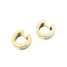 Image 4 of Gold hoop earrings with diamond; 0.32 ct.