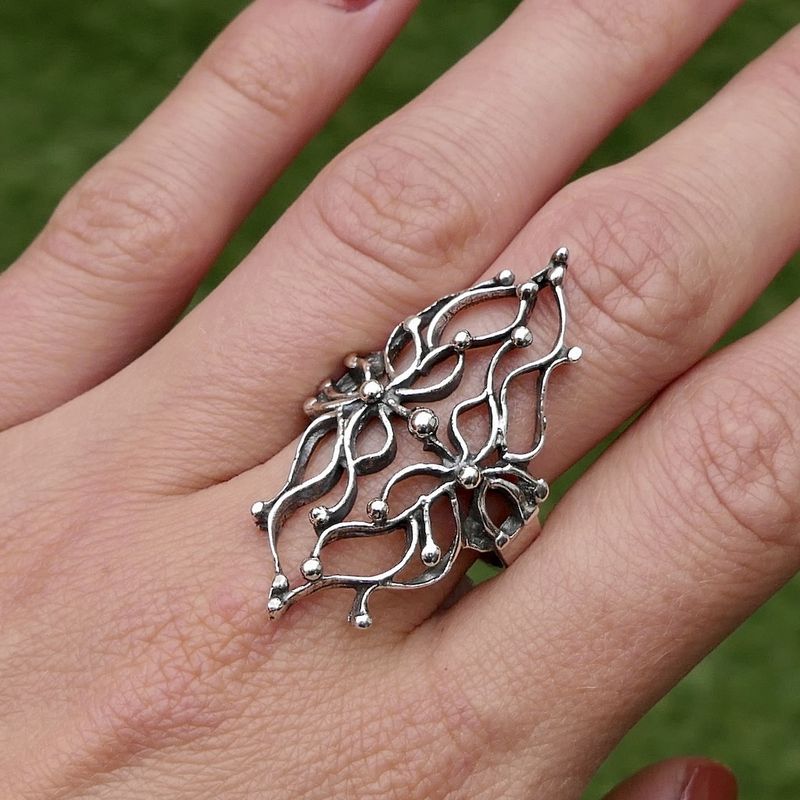 Image 8 of Silver ring with fantasy design