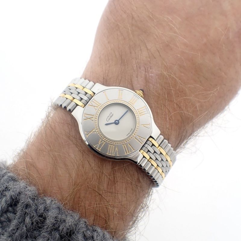 Image 9 of Cartier Must 21; Gold/steel women's watch