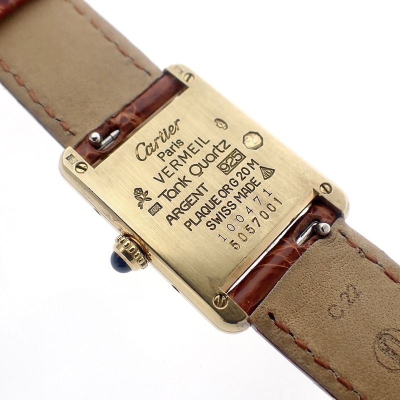 Image 4 of Cartier Tank 'Vermeil'; Women's watch