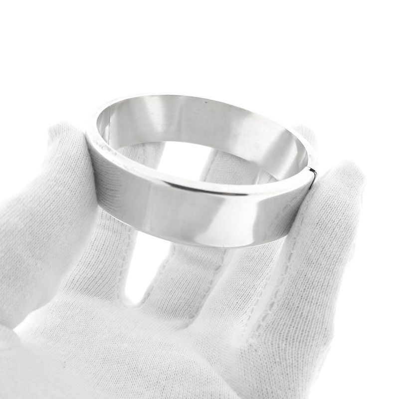 Image 8 of Silver wide slave bracelet | Ø 59 mm