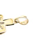 Image 10 of Bicolor Gold Cross Pendant with Engraved Corpus