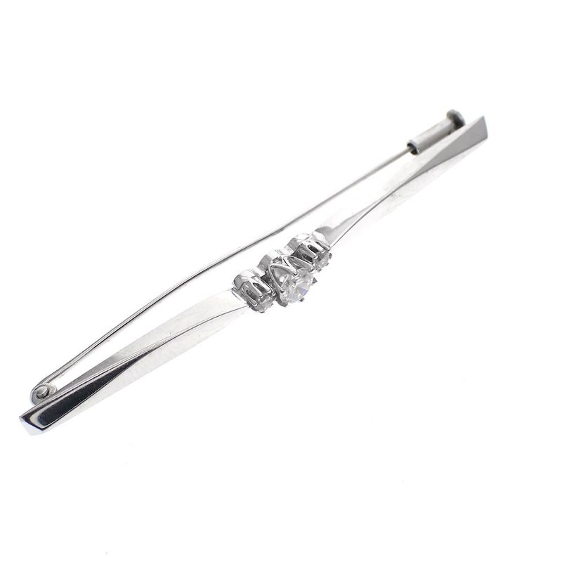 Image 4 of White gold brooch with diamond; 0.31 ct.