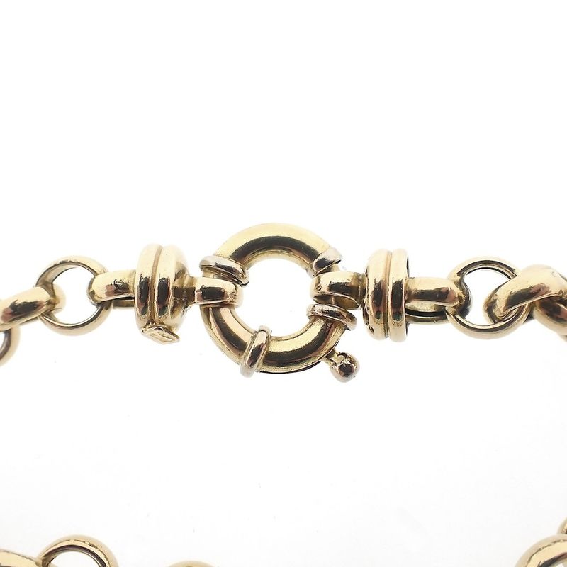 Image 4 of Gold jasseron link bracelet | 22 cm