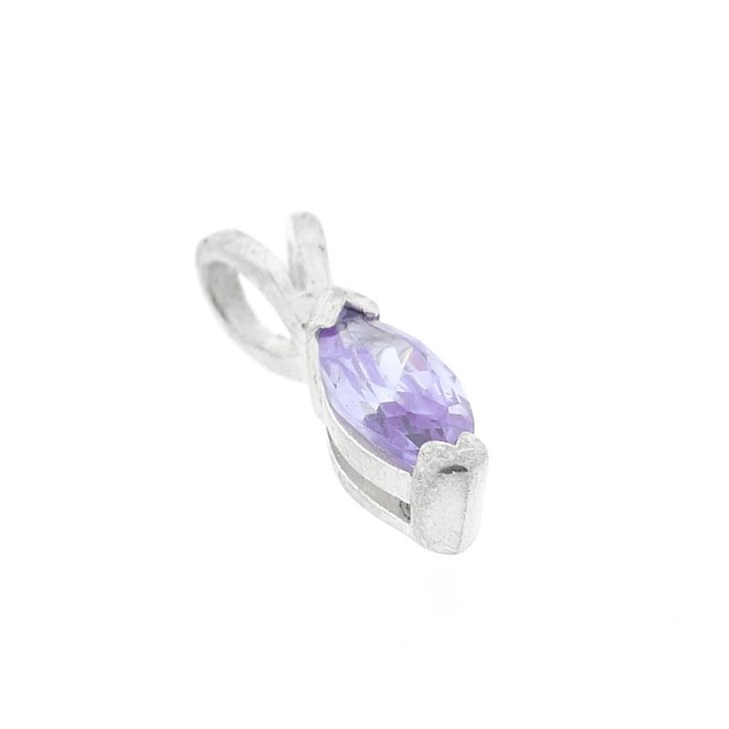 Image 2 of Silver pendant with purple zirconia