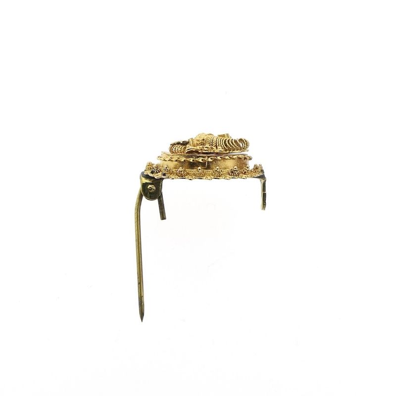 Image 5 of Antique gold brooch of a hat bell