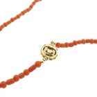 Image 4 of Red coral bead necklace with gold clasp; Antique | 46.5 cm