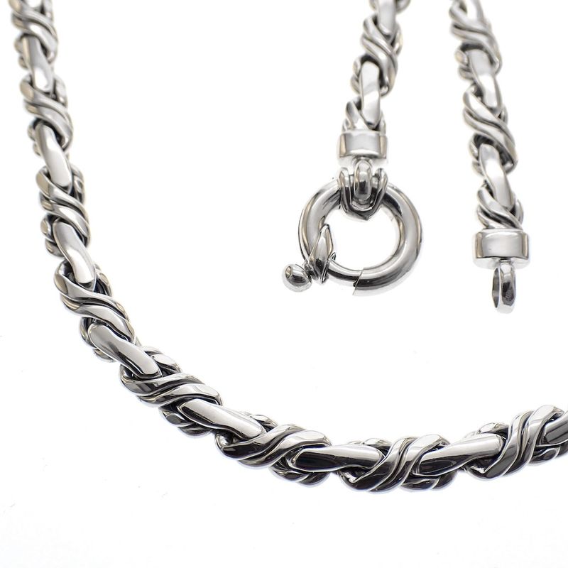 Image 5 of White gold fantasy link necklace | 41 cm