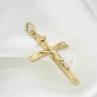 Image 2 of Gold pendant of cross with corpus | INRI