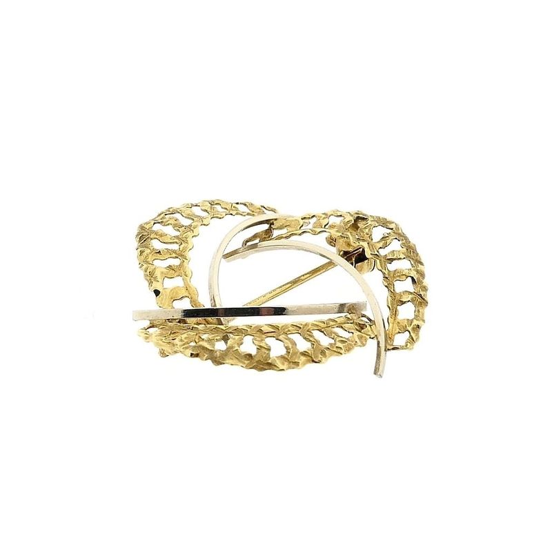 Image 3 of Two-tone gold brooch