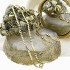 Image 2 of Gold Bismarck link necklace with fixed pendant | 46.5 cm