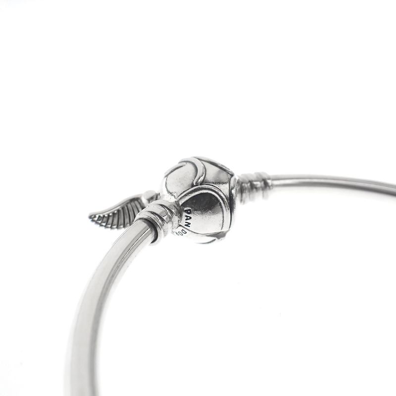 Image 5 of Harry Potter x Pandora bracelet; Silver; Golden Snitch Charm Bangle | Ø 65mm