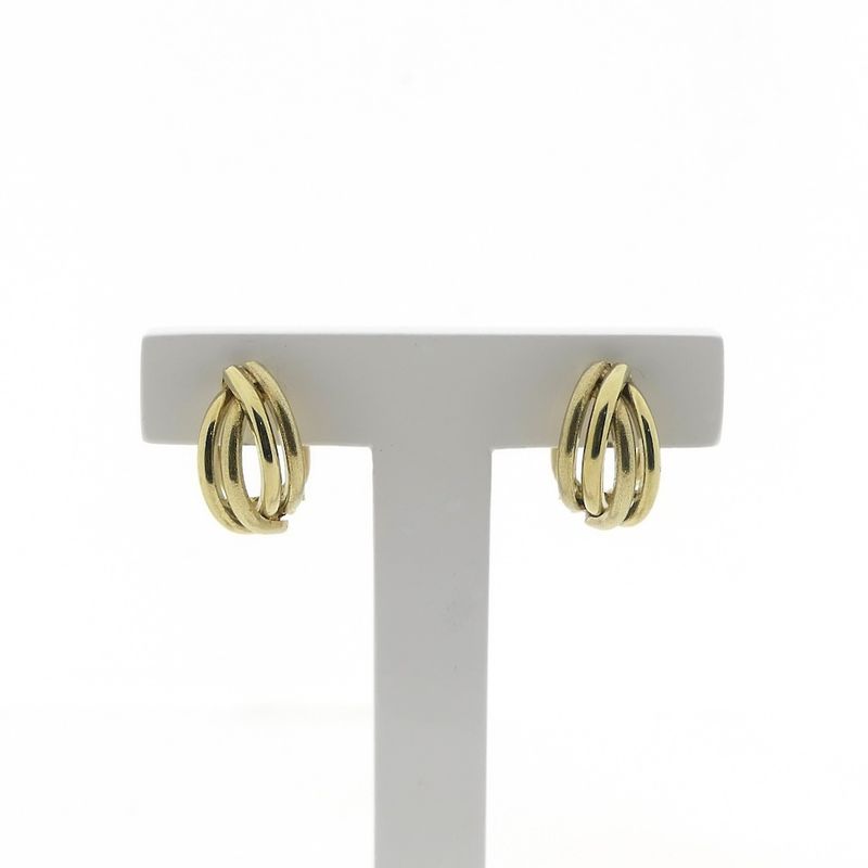 Image 1 of Gold vintage fantasy clip-on earrings