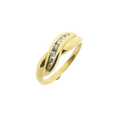 Image 1 of Gold subtle ring with zirconia