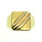 Image 2 of Tricolor gold men's signet ring | Size 20