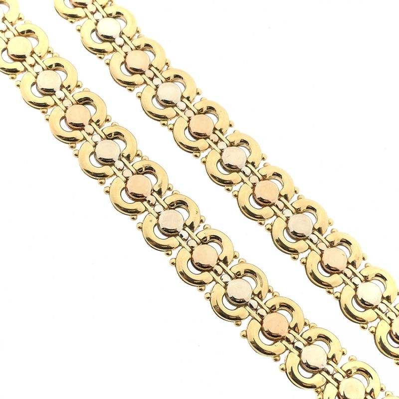 Image 7 of Tricolor gold fantasy link necklace