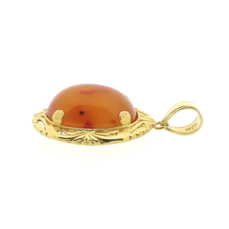 Image 5 of Gold pendant with carnelian