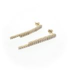 Image 3 of Gold stud earrings with zirconia