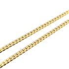 Image 6 of Long gold flat gourmet link necklace