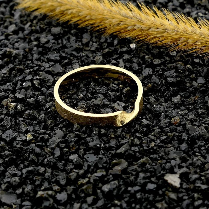 Image 2 of 14 Karat Gold Twist Band Ring; Size 16.75