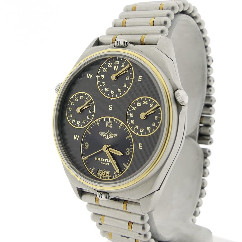 Image 2 of Breitling World 80840; Vintage men's pilot watch