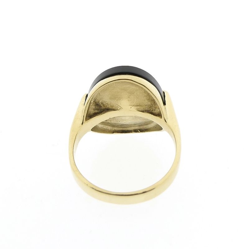 Image 4 of Gold ring with onyx