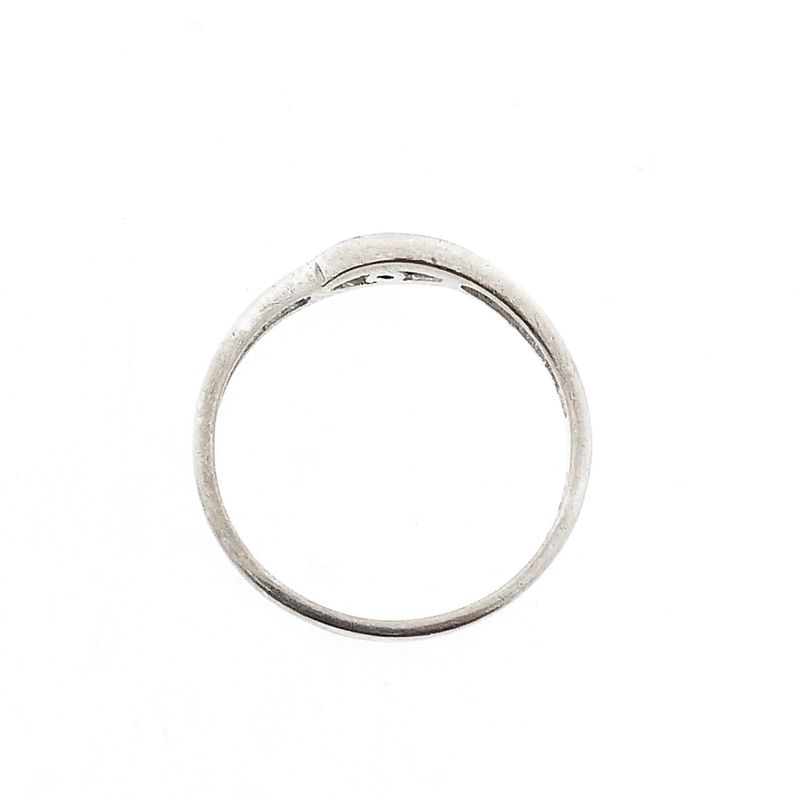 Image 5 of Silver Ring with Zirconia; Size 18