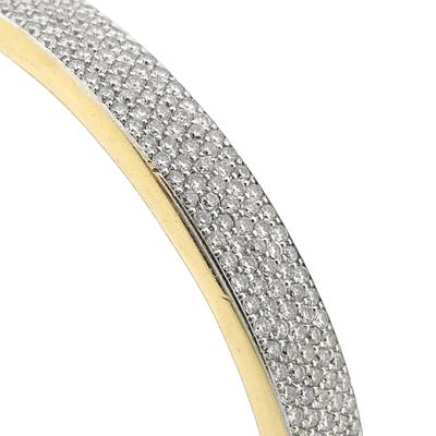 Image 2 of Gold bangle with diamonds; Casa Gi; Size S/M