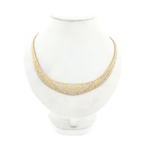 Tricolor Gold Panther Link Necklace