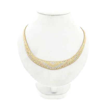 Tricolor Gold Panther Link Necklace Image 1 of Tricolor Gold Panther Link Necklace