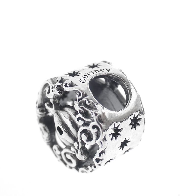 Image 4 of Pandora x Disney charm; Silver; Open Cinderella Midnight Pumpkin