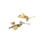 Image 3 of Gold fantasy stud earrings with diamonds | 0.10 ct.