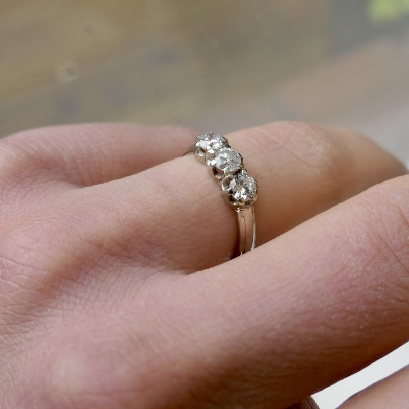 Image 9 of White gold ring with diamond | 0.60 ct.